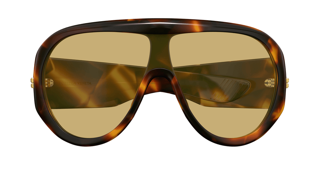 Bottega Veneta Bv1345s Unisex Havana Shield Sunglasses – Otticanet USA