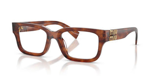 Miu Miu 0mu 02yv Women Havana Rectangle Eyeglasses