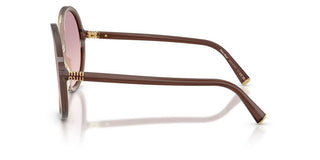 Miu Miu 0MU B02S women Brown Round Sunglasses