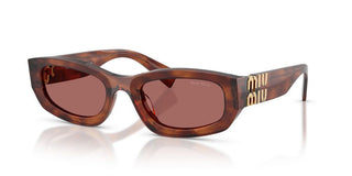 Miu Miu 0MU B04S women Havana Rectangle Sunglasses