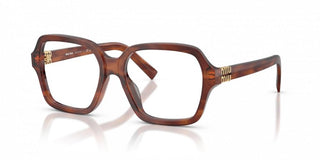 Miu Miu 0mu  03yv Women Havana Oversize Eyeglasses
