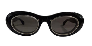 Matsuda 10604H unisex Black Oval Sunglasses