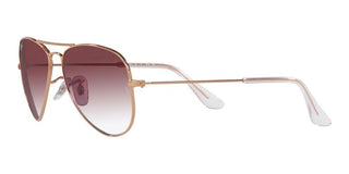 Ray-Ban AVIATOR JUNIOR RJ 9506S unisex Rose gold Pilot Sunglasses