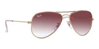 Ray-Ban AVIATOR JUNIOR RJ 9506S unisex Rose gold Pilot Sunglasses
