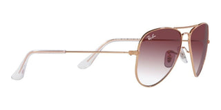 Ray-Ban AVIATOR JUNIOR RJ 9506S unisex Rose gold Pilot Sunglasses