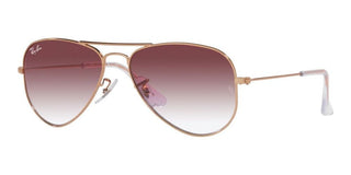 Ray-Ban AVIATOR JUNIOR RJ 9506S unisex Rose gold Pilot Sunglasses