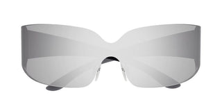 Balenciaga BB0421S unisex Silver Shield Sunglasses
