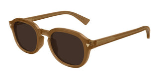 Bottega Veneta BV1364S men Brown Round Sunglasses
