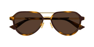 Bottega Veneta BV1373S unisex Havana Pilot Sunglasses