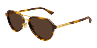 Bottega Veneta BV1373S unisex Havana Pilot Sunglasses