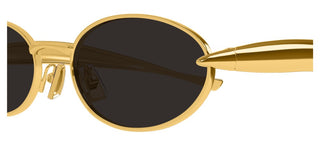 Bottega Veneta BV1386S unisex Gold Oval Sunglasses