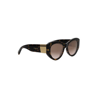 BVLGARI Tubogas BV40050I women Havana Oval Sunglasses