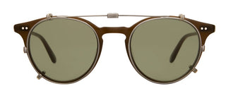 Garrett Leight Clune Clip Unisex Silver Round Eyeglasses