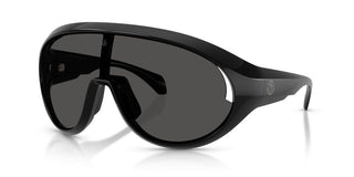 Moncler Contrast Me8010 Unisex Black Shield Sunglasses