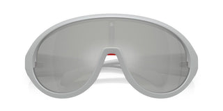 Moncler Contrast Me8010 Unisex Silver Shield Sunglasses