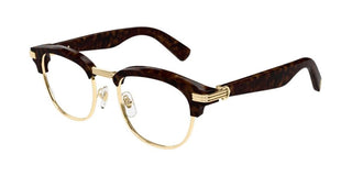 Cartier Ct0496o Men Havana Round Eyeglasses
