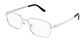 Cartier CT0555OA men Silver Rectangle Eyeglasses