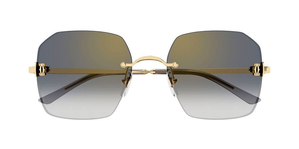 Cartier Ct0591s Women Gold Geometric Sunglasses – Otticanet
