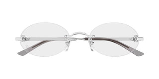 Cartier CT0594O women Silver Oval Eyeglasses