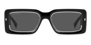 Dsquared2 D2 0142/S men Black Rectangle Sunglasses