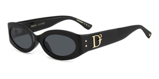 Dsquared2 D2 0150/G/S women Black Oval Sunglasses