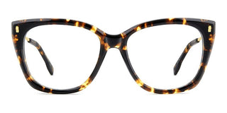 Dsquared2 D2 0187 Women Havana Geometric Eyeglasses