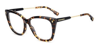 Dsquared2 D2 0187 Women Havana Geometric Eyeglasses