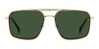David Beckham Db 1187/g/c Men Gold Rectangle Sunglasses