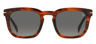 David Beckham DB 7076/S men Brown Squared Sunglasses