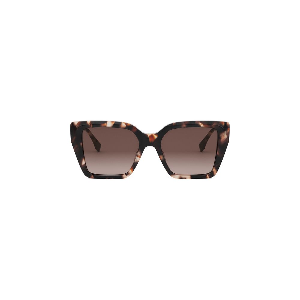 FENDI FF Diamonds FE40161I women Havana Squared Sunglasses