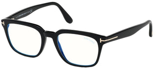 Tom Ford FT5626-B BLUE BLOCK unisex Black Geometric Eyeglasses