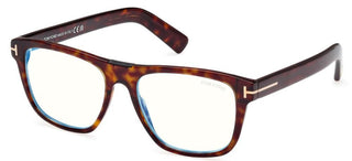 Tom Ford FT5902-B BLUE BLOCK men Havana Squared Eyeglasses