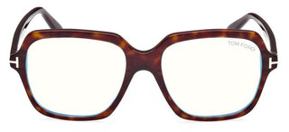 Tom Ford FT5908-B BLUE BLOCK women Havana Geometric Eyeglasses