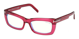 Tom Ford Ft5966-b Blue Block Women Red Geometric Eyeglasses