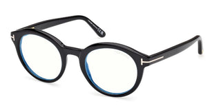 Tom Ford FT6061-B BLUE BLOCK unisex Black Round Eyeglasses