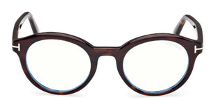 Tom Ford FT6061-B BLUE BLOCK unisex Havana Round Eyeglasses
