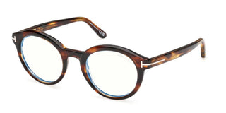 Tom Ford FT6061-B BLUE BLOCK unisex Havana Round Eyeglasses