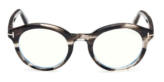 Tom Ford FT6061-B BLUE BLOCK unisex Havana Round Eyeglasses