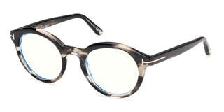 Tom Ford FT6061-B BLUE BLOCK unisex Havana Round Eyeglasses