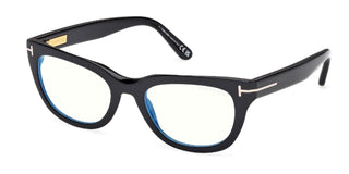 Tom Ford FT6066-B BLUE BLOCK unisex Black Rectangle Eyeglasses