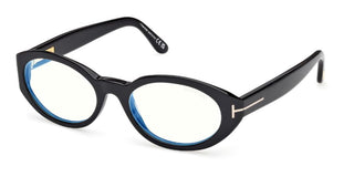 Tom Ford FT6067-B BLUE BLOCK unisex Black Oval Eyeglasses