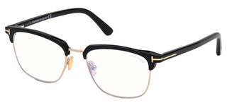 Tom Ford FT 5683-B BLUE BLOCK men Black Geometric Eyeglasses