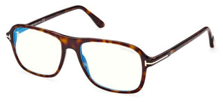 Tom Ford FT 5806-B BLUE BLOCK men Havana Pilot Eyeglasses