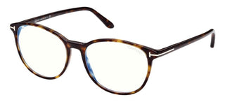 Tom Ford FT 5810-B BLUE BLOCK women Havana Geometric Eyeglasses