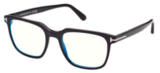 Tom Ford FT 5818-B BLUE BLOCK men Black Geometric Eyeglasses