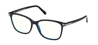 Tom Ford FT 5842-B BLUE BLOCK women Black Geometric Eyeglasses