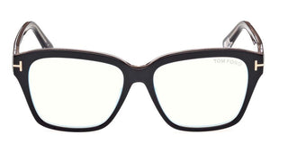 Tom Ford FT 5955-B BLUE BLOCK women Black Geometric Eyeglasses