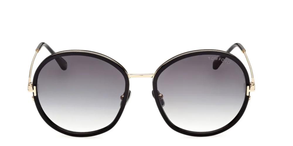 Tom Ford Hunter-02 Ft 0946 Women Black Round Sunglasses 