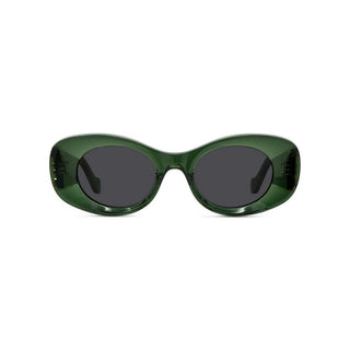 LOEWE Anagram LW40175U women Green Oval Sunglasses