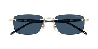 Montblanc MB0344S men Gold Squared Sunglasses